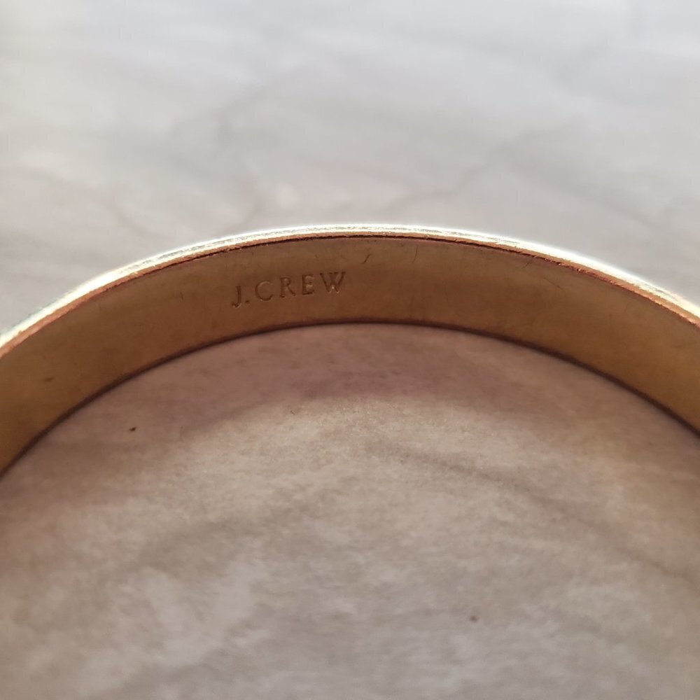 💛 Vintage 1990s 90s J.Crew Yellow Enamal Skinny Bangle Bracelet 💛 - Picture 6 of 9